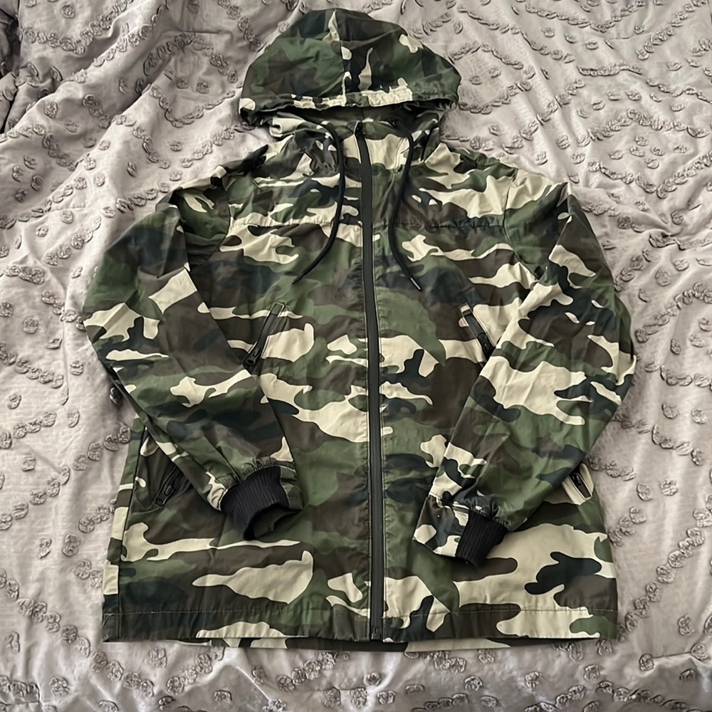 Zara Habits Camo Military Jacket Size Small